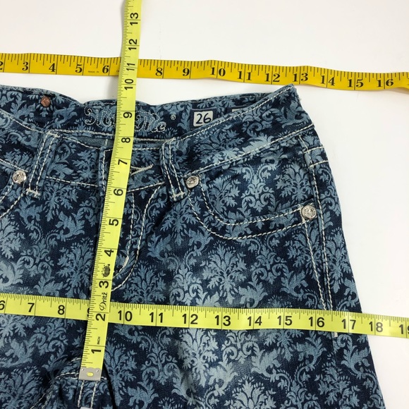 Miss Me FDL Print Cuffed Capri Jeans 26 - Picture 6 of 8